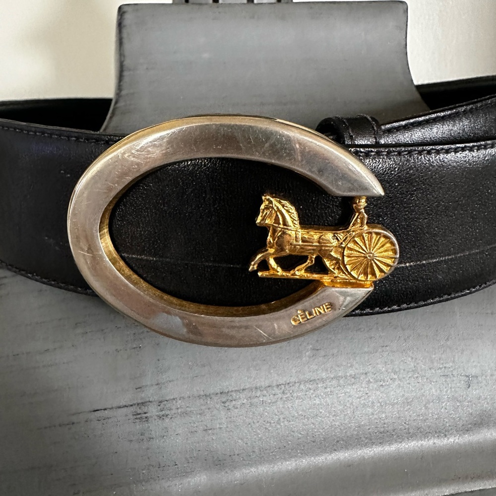 Vintage Celine Black Leather Accessory